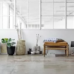 Bloomingville Aysia Kruk Leer- Naturel -Fauteuils promo bloomingville aysia kruk leer naturel 7