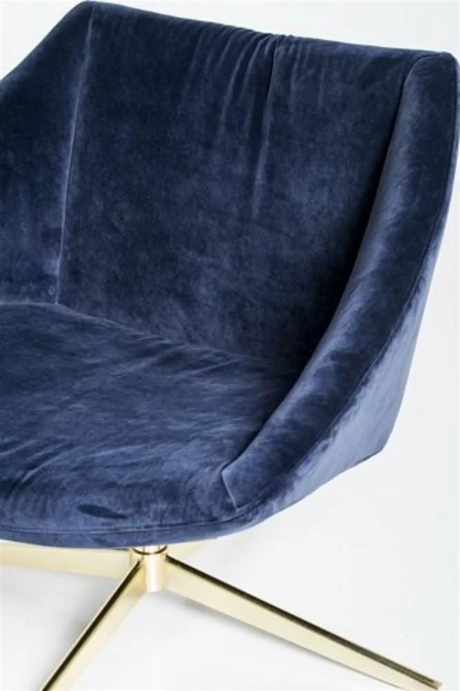 Bloomingville Elegant Fauteuil Blauw Velours 7 Bloomingville Elegant Fauteuil Blauw Velours - Afbeelding 5