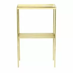 Bloomingville Grid Bijzettafel Metaal Goud Look