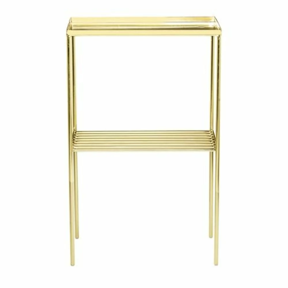 Bloomingville Grid Bijzettafel Metaal Goud Look 3 Bloomingville Grid Bijzettafel Metaal Goud Look