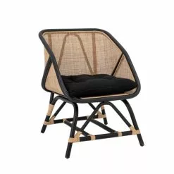 Bloomingville Loue Loungestoel - Zwart -Fauteuils promo bloomingville loue loungestoel zwart 1