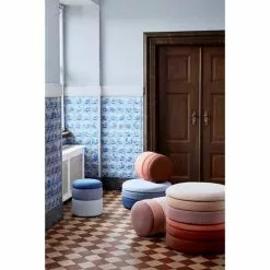 Broste Copenhagen Pond Poef Roze - Ø38XH42CM -Fauteuils promo broste copenhagen pond poef roze 38xh42cm 1