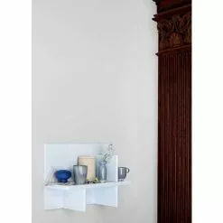 Broste Copenhagen Tenna Wandplank Lichtblauw - W52XL20XH38CM -Fauteuils promo broste copenhagen tenna wandplank lichtblauw w52xl 1