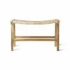 HKliving Abaca/teak Hout Lounge Poef 2 HKliving Abaca/teak Hout Lounge Poef -Fauteuils promo hkliving abaca teak hout lounge poef