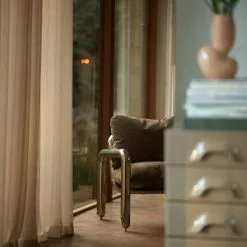 HKliving Chrome Lounge Armstoel Canvas Bruin - MZM5272 -Fauteuils promo hkliving chrome lounge armstoel canvas bruin mzm52 8