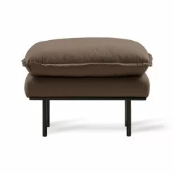 HKliving Retro Hocker Linen Shadow - Bruin