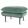 HKliving Retro Hocker Velvet - Mint 2 HKliving Retro Hocker Velvet - Mint -Fauteuils promo hkliving retro hocker velvet mint