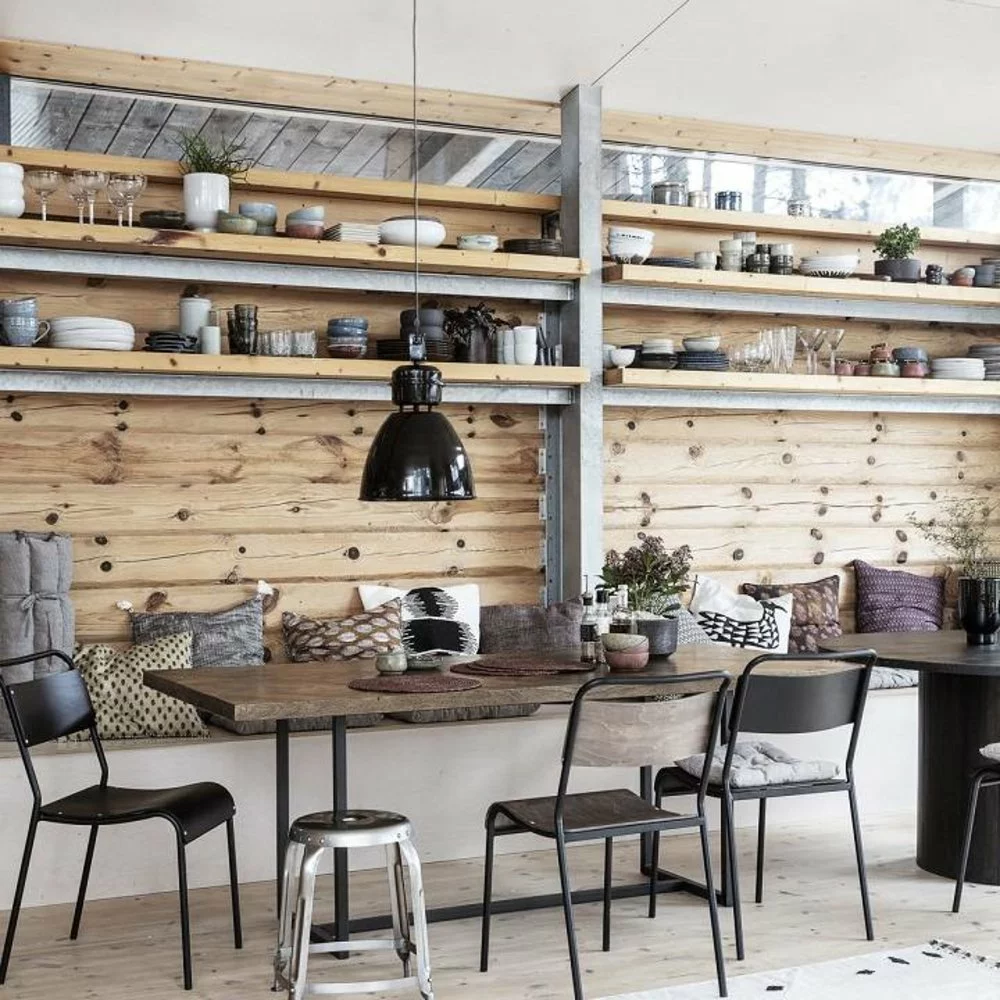 House Doctor Kant Eettafel Hout Metaal 4 House Doctor Kant Eettafel Hout Metaal - Afbeelding 2