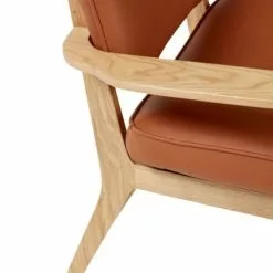 Hubsch Lounge Stoel - Naturel/bruin -Fauteuils promo hubsch lounge stoel naturel bruin 2