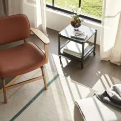 Hubsch Lounge Stoel - Naturel/bruin -Fauteuils promo hubsch lounge stoel naturel bruin 4