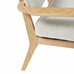 Hubsch Lounge Stoel - Naturel/grijs -Fauteuils promo hubsch lounge stoel naturel grijs 2