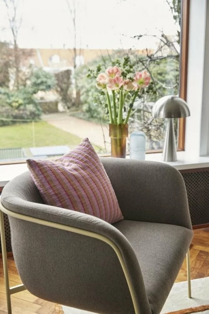 Hubsch Loungestoel - Lichtbruin/geel 9 Hubsch Loungestoel - Lichtbruin/geel - Afbeelding 7