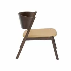 Hubsch Oblique Loungestoel Donkerbruin - 331606 -Fauteuils promo hubsch oblique loungestoel donkerbruin 331606 1