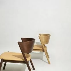 Hubsch Oblique Loungestoel Donkerbruin - 331606 -Fauteuils promo hubsch oblique loungestoel donkerbruin 331606 7