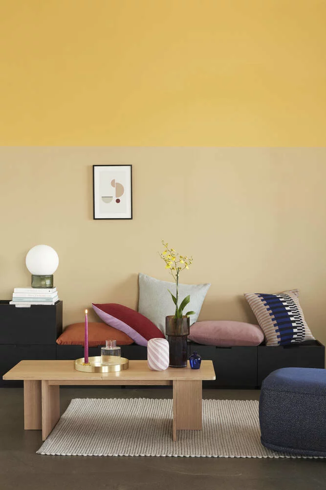 Hubsch Poef Polyester- Blauw 5 Hubsch Poef Polyester- Blauw - Afbeelding 3