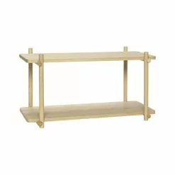 Hubsch Wandmeubel Eikenhout Met 2 Planken
