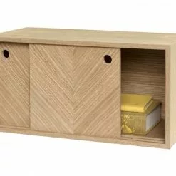 Hubsch Wandmeubel Eikenhout Met Deuren -Fauteuils promo hubsch wandmeubel eikenhout met deuren 2