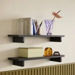 Hubsch Wandplank Eiken Fineer - Zwart -Fauteuils promo hubsch wandplank eiken fineer zwart 2