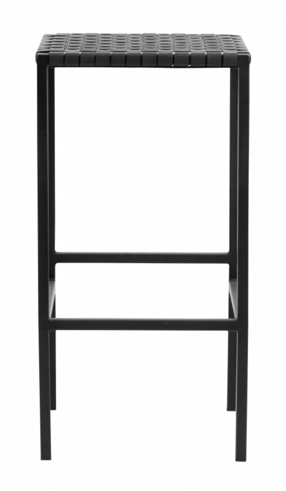 Nordal Barstoel Zwart Leer/metaal 4 Nordal Barstoel Zwart Leer/metaal - Afbeelding 2