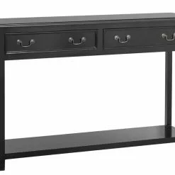 Nordal Moss Console Tafel Met Laden - Zwart