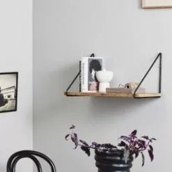 Fauteuils promo -Fauteuils promo nordal vico wandplank zwart naturel 1