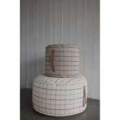 OYOY Grid Poef Large Offwhite - L10090 -Fauteuils promo oyoy grid poef large offwhite l10090 4